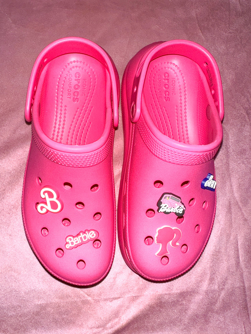 Barbie crocs charms (9pcs) Brand new never - Depop