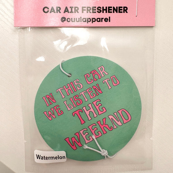 The Weeknd Car Air Freshener