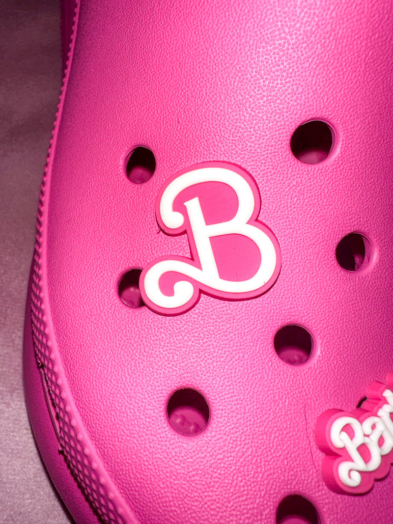 'B' For Barbie Logo Croc Charm