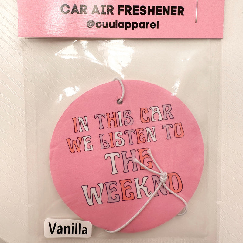 The Weeknd Car Air Freshener